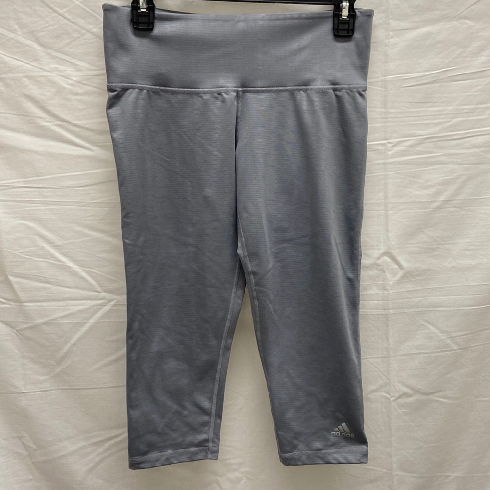 Adidas silver climalite cropped leggings